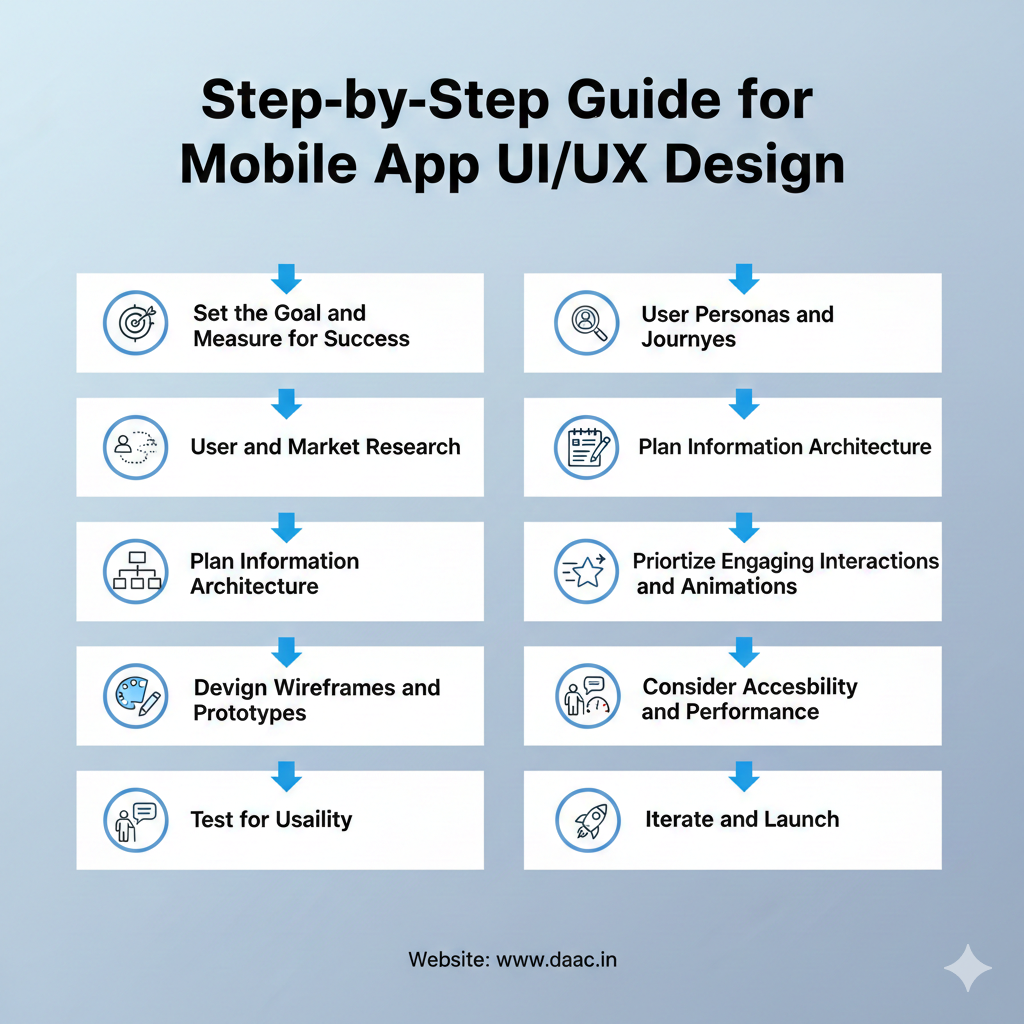 Step-by-Step Guide for Mobile App UI/UX Design 